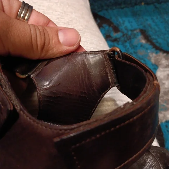 Prada Leather Sandals Adjustable Ankle Straps Y2K Women's Size 36.5 Usa 6.5 - Picture 7 of 8